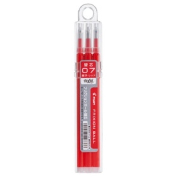 Pilot Refill Cartridges Friction Ballpoint Pen 0.7mm Red 3-Pack LFBKRF30F3R