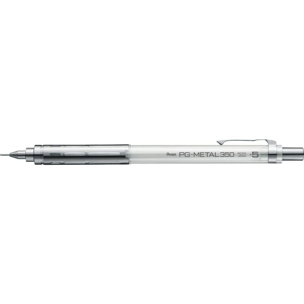 Pentel Drafting Mechanical Pencil PG-METAL350 0.5mm Clear White PG315-TW