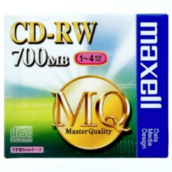maxell Data CD-RW 700MB 4x Speed Compatible 1 Disc 5mm Case CDRW80MQ.S1P