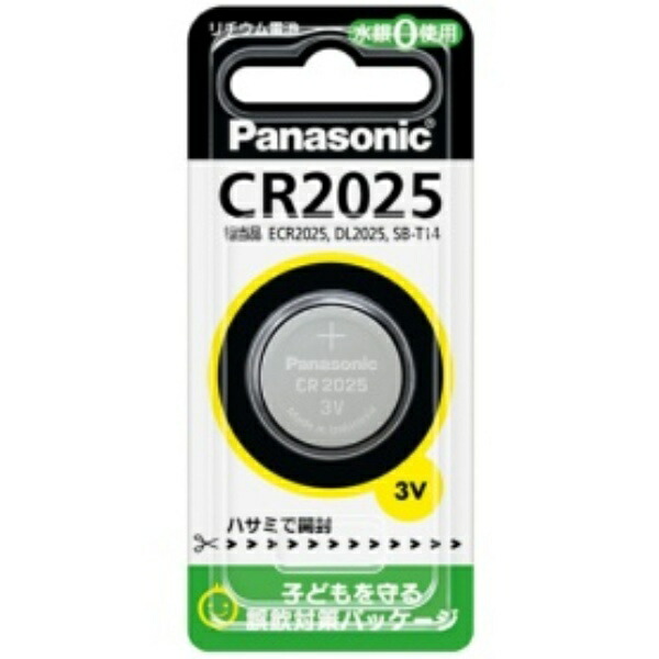 Panasonic Coin-Type Lithium Battery 3V CR2025P 1 Piece