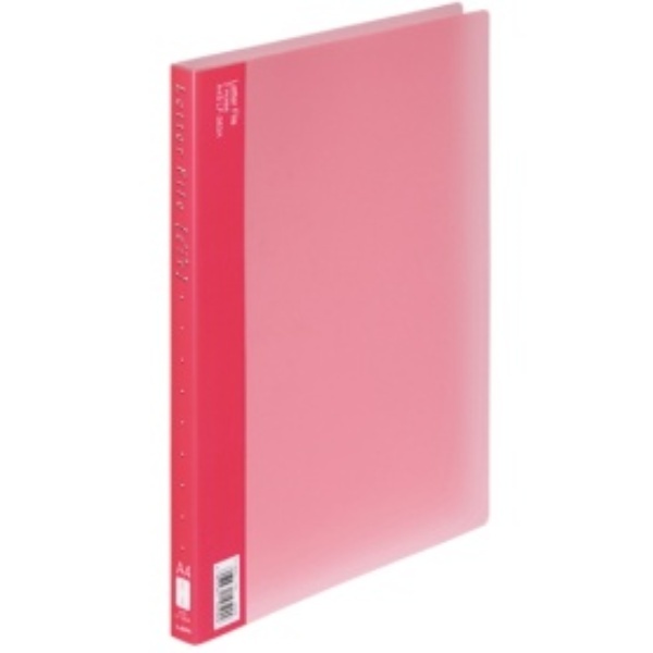 Lion Office Supplies PP Letter File (Yell) A4 Vertical 120-sheet capacity Spine width 18mm Pink LF-363A-P 1 book