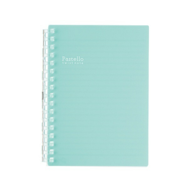 Lihit lab. Pastello Twist Notebook 19 Light Green A6 Vertical (S Type) 17-Hole N-1964-19