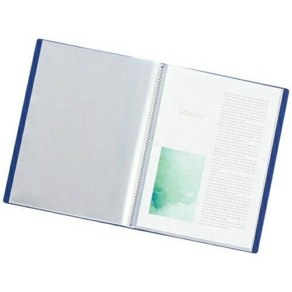 Rihitorabu Soeru Clear Book A4 Vertical 10 Pockets Spine Width 8mm Ice Blue N-8100-14 1 Book