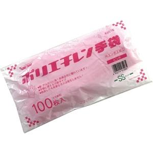 Kawanishi Kogyo Polyethylene Gloves, External Embossed, Economy, Pink, SS #2018, 1 Pack (100 pieces)