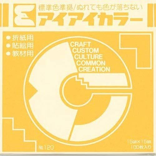 Ehime Paper Crafts Single-Color Origami Paper AI-TAN18 Gardenia 15cm Square 100 Sheets