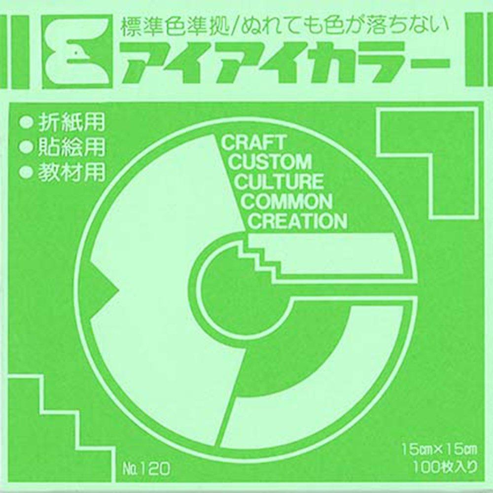 Ehime Paper Crafts Single-Color Origami Paper AI-TAN20 Light Green 15cm Square 100 Sheets
