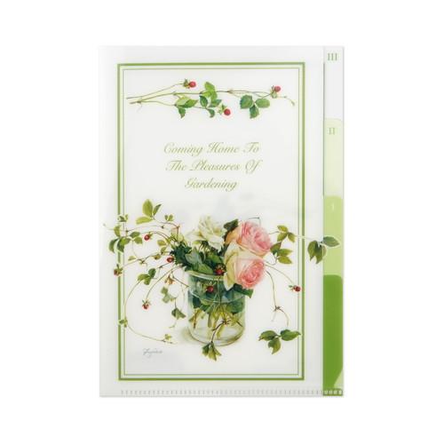 Clear Folder B6 Size Fujiko Hashimoto Roses and Wild Strawberries/CF-157