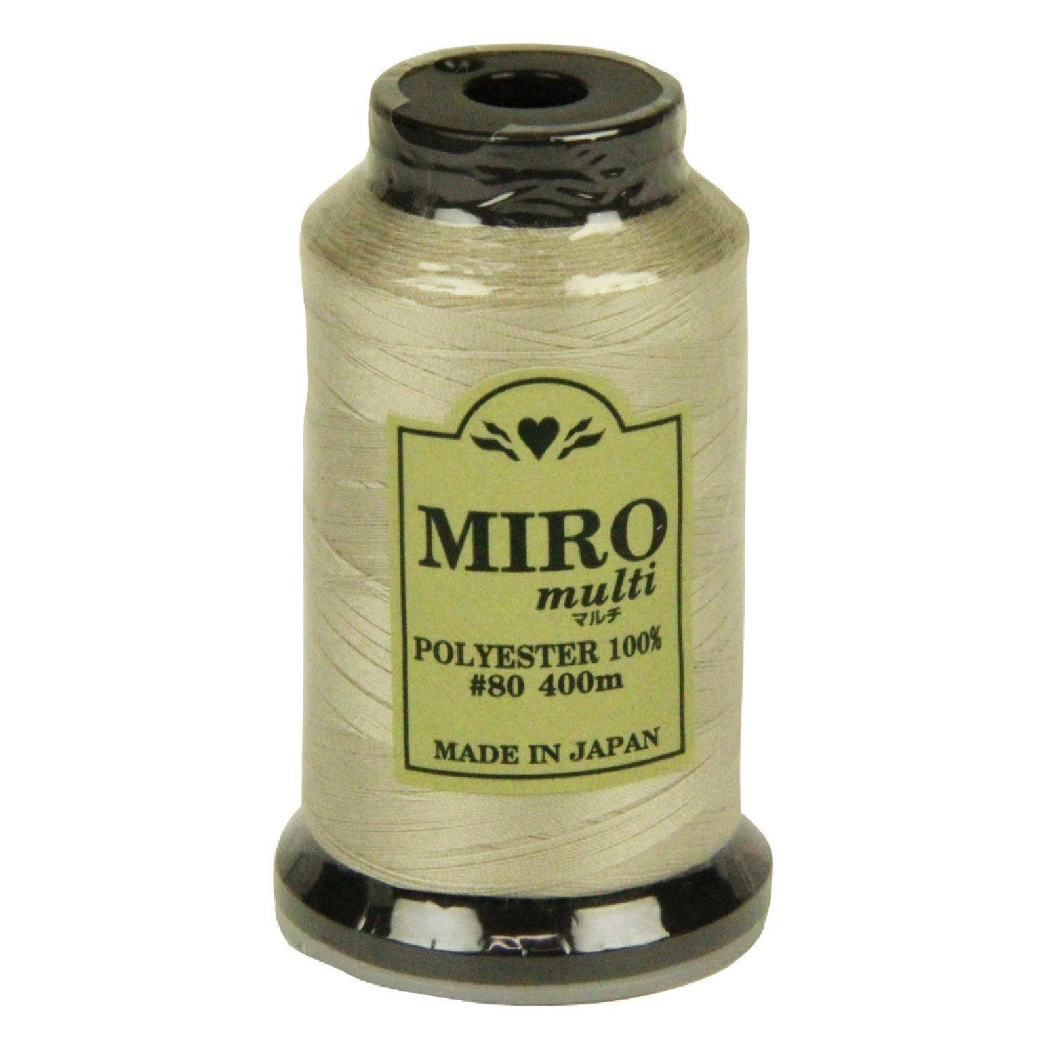 MIRO Multi-Purpose Sewing Thread for Home Use #80 400m Spool Color No. 58 Fine and Strong Lock Thread/Stitching Thread Dual-Purpose Made in Japan