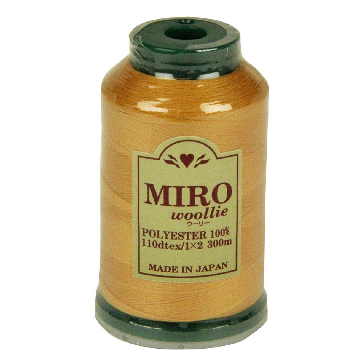 MIRO Wooly Sewing Thread for Home Use 110dtex 300m Spool Color No. 39 100% Polyester Heat and Water Resistant Made in Japan
