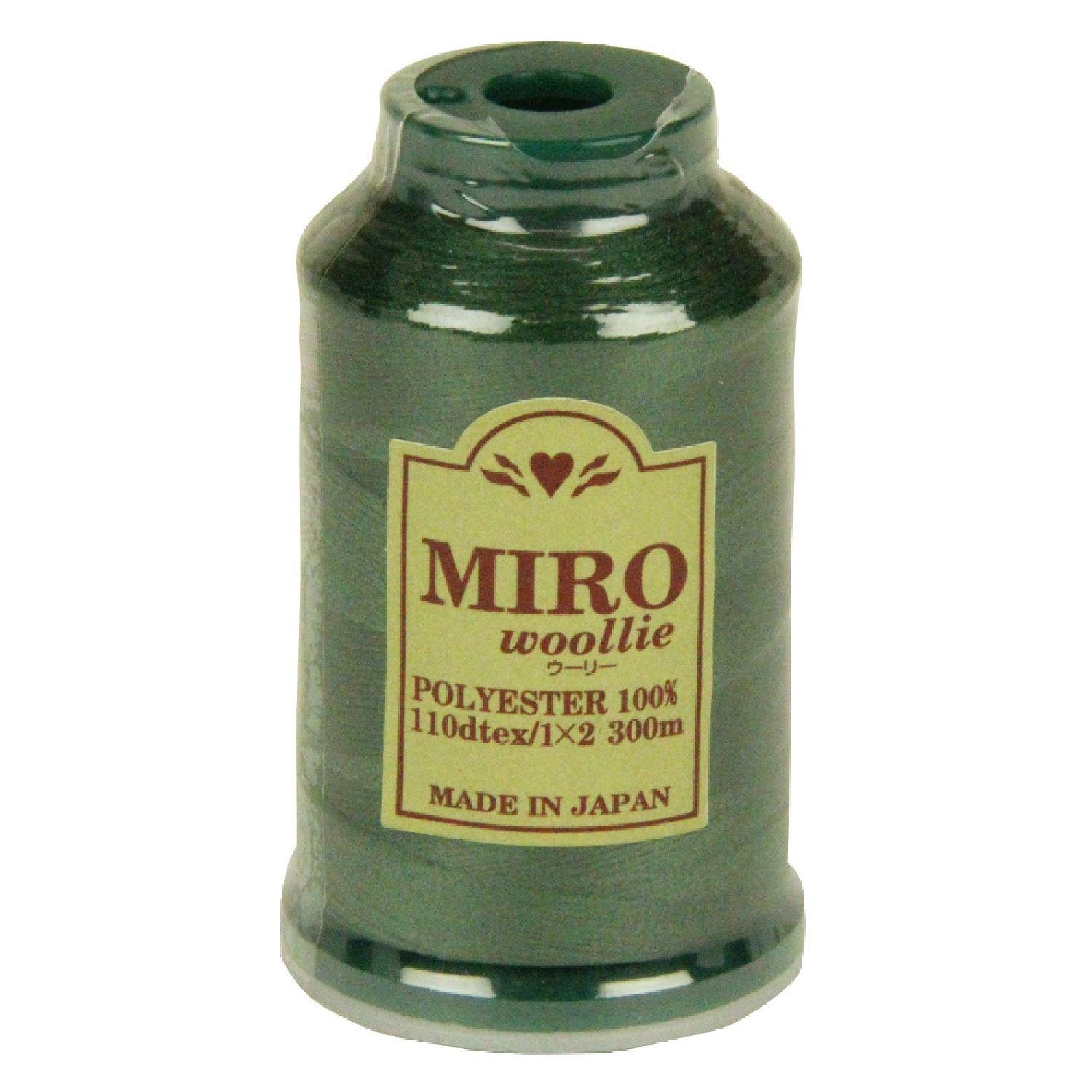 MIRO Wooly Sewing Thread for Home Use 110dtex 300m Spool Color No. 86 100% Polyester Heat and Water Resistant Made in Japan