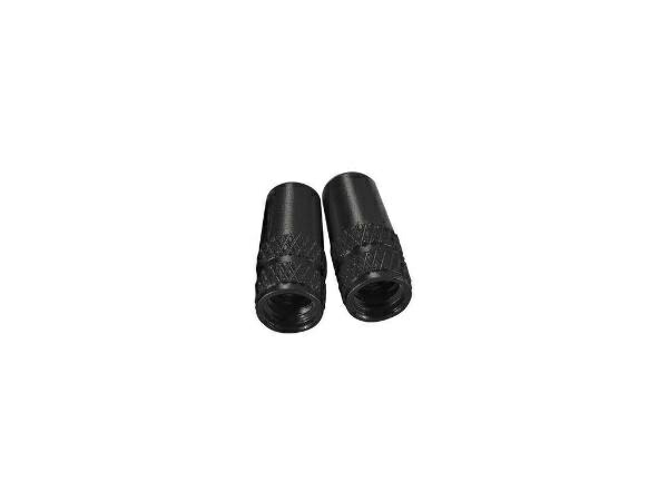 FOGLIA Aluminum Valve Caps, French Type, 2-Pack, Black LY-NC-FR (2PCS) Bicycle