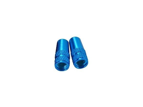 FOGLIA Aluminum Valve Caps, French Type, 2-Pack, Blue LY-NC-FR (2PCS) Bicycle