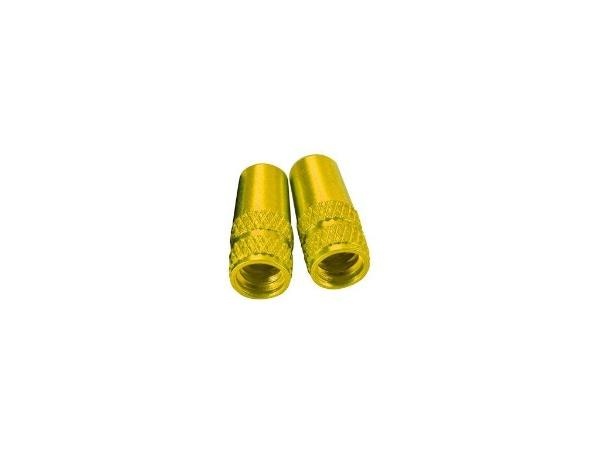 FOGLIA Aluminum Valve Caps, French Type, 2-Pack, Gold LY-NC-FR (2PCS)
