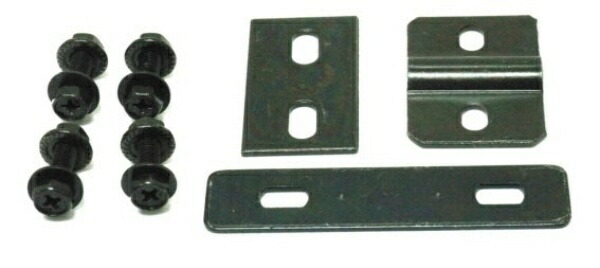 Front Basket Mounting Bracket (Includes Back Plate and Bottom Plate) Black