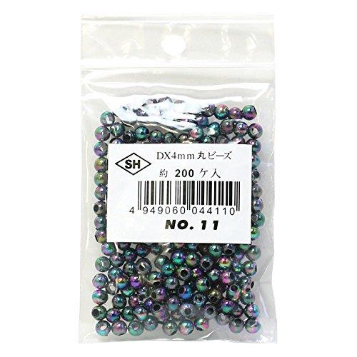 Shimamura Round Beads 200-Piece DX 4mm Iridescent ASH-DX4M-11