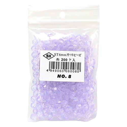 Shimamura Cut Beads 200-Piece Pack ST 6mm Purple ASH-ST6C-8