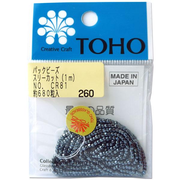 TOHO Three-Cut Beads Threading Beads Approx. 2.2mm Outer Diameter 1m Roll CR-81