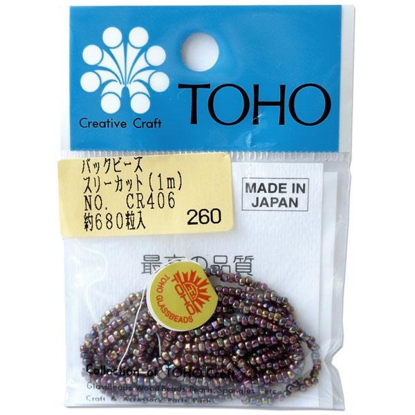TOHO Three-Cut Beads Threading Beads Approx. 2.2mm Outer Diameter 1m Roll CR-406