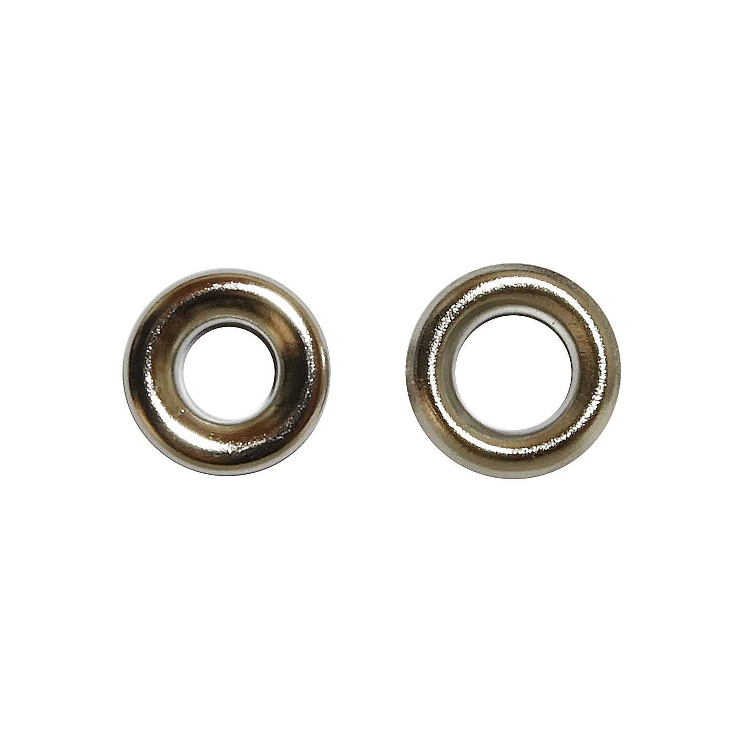 KIYOHARA San Kokko Double-Sided Grommets, 12 Pairs #300, 5mm Inner Diameter, Nickel SUN11-182