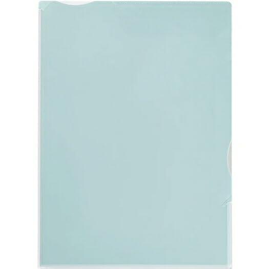 King Jim Super Hard Holder (With Gusset) A4 Vertical Light Blue CN758
