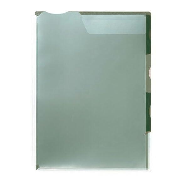 King Jim Super Hard Holder 3-Pocket Index (With Gusset) A4 Vertical Green CN765 Mit