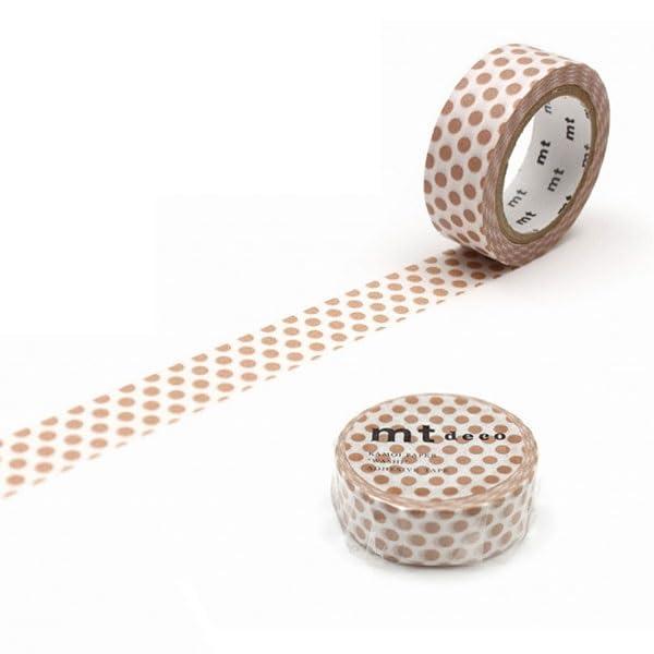 mt 1P Masking Tape Dot Camo-i Kako Paper (15mm × 7m) (Milk Tea)