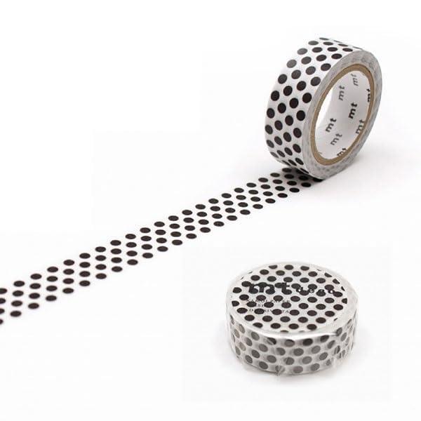 mt 1P Masking Tape Dot Camo-i Kako Paper (15mm × 7m) (Black)