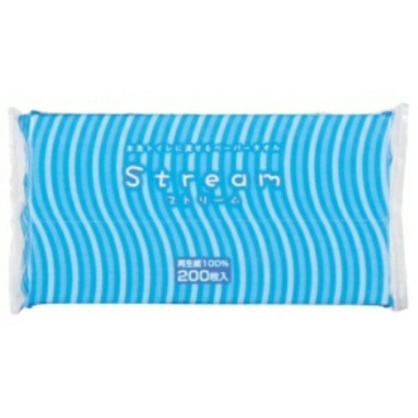 Taiyo Paper Industry Flushable Paper Towels Stream 200 Sheets 1 Pack