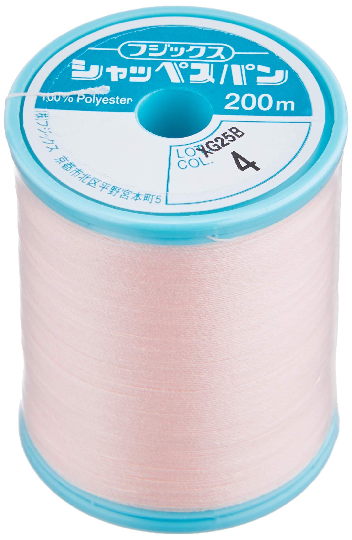 FUJIX Shappespan Standard Weight Sewing Thread No. 60 200m Spool #4 Light Pink F56