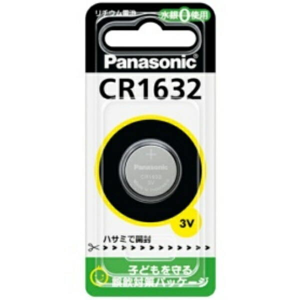 Panasonic Coin-Type Lithium Battery 3V CR1632 1 Piece