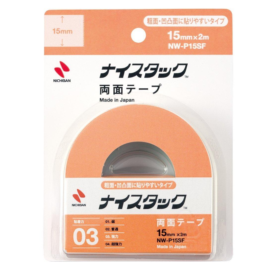 Nichiban Double-Sided Tape Nice Tack (Rough Surface) 15mm x 2m NW-P15SF