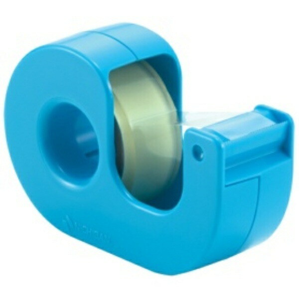 Nichiban Cellotape Small Roll with Cutter, Straight Cut, Sky Blue CT-15DCS