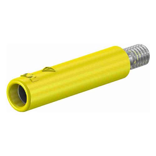 φ4mm/M4 Plug Adapter for Screw Holes/Yellow EA940DP-744 1 piece