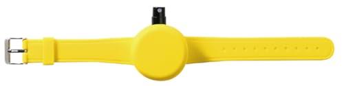 Artec Disinfectant Wristband Yellow 51909 Spray Container Portable Container Travel Disinfectant Cosmetics Disinfectant Solution Event Wristband Alcohol