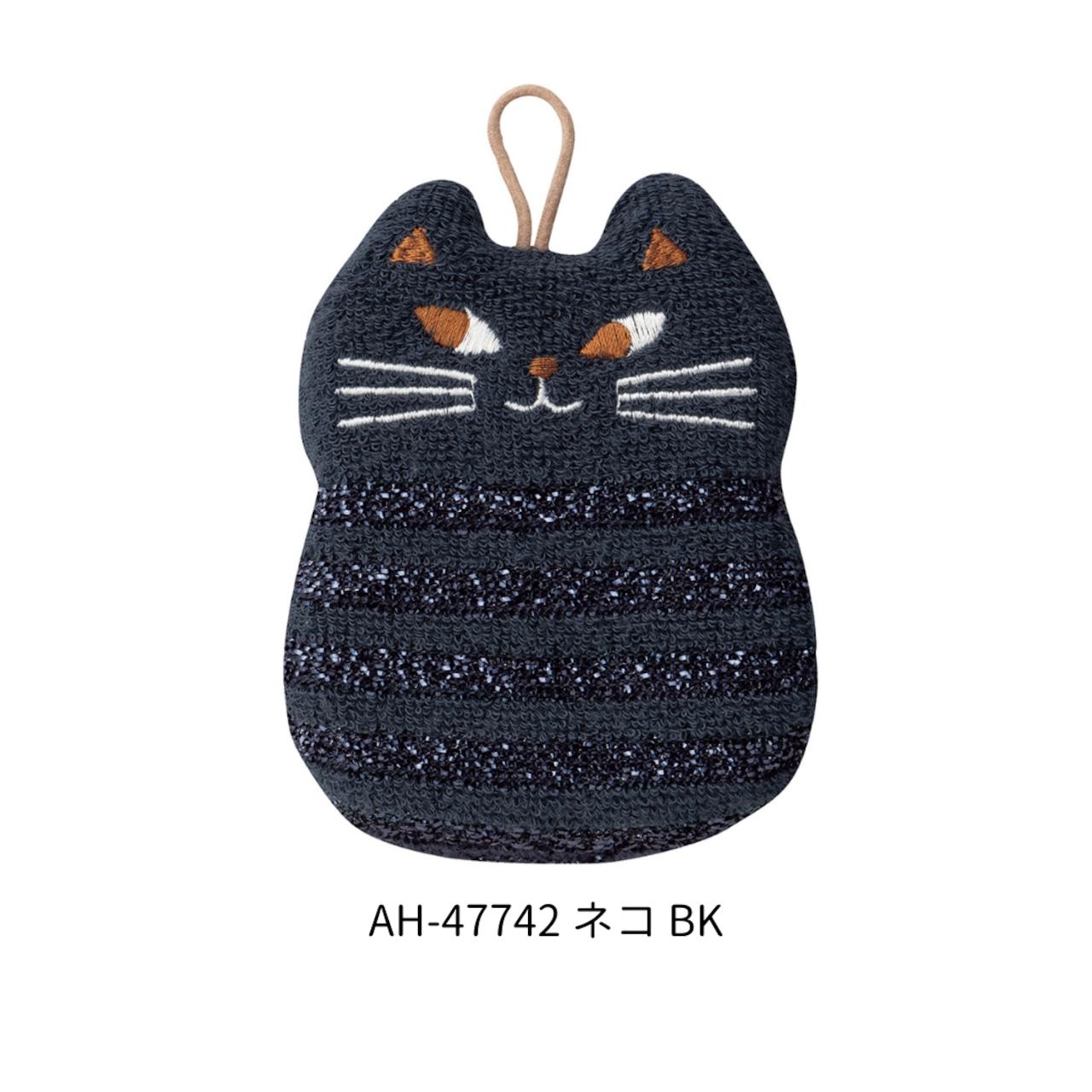 Decore Corporation Sparkling Kitchen Sponge Cat BK Size: Approx. W9.5 D3 H12 (excluding string) AH-47742