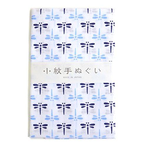Miyamoto Komon Tenugui Blue Dragonfly 33cm x 90cm Blue MYM33042 Crafts & Handmade Supplies