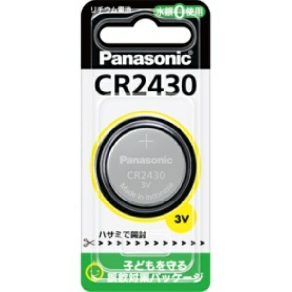 Panasonic Coin-Type Lithium Battery 3V CR-2430P 1 Piece