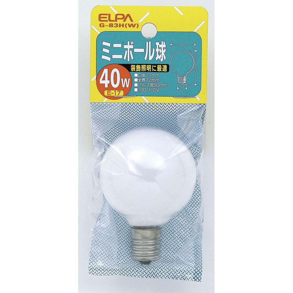 ELPA Mini Ball Bulb 40W G-83H(W)
