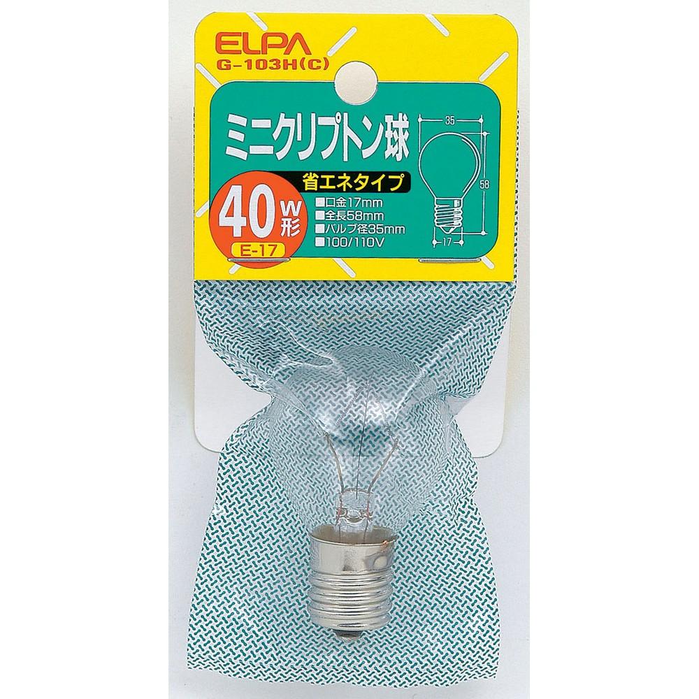ELPA Mini Krypton Bulb 40W E17 Clear G-103H (C)