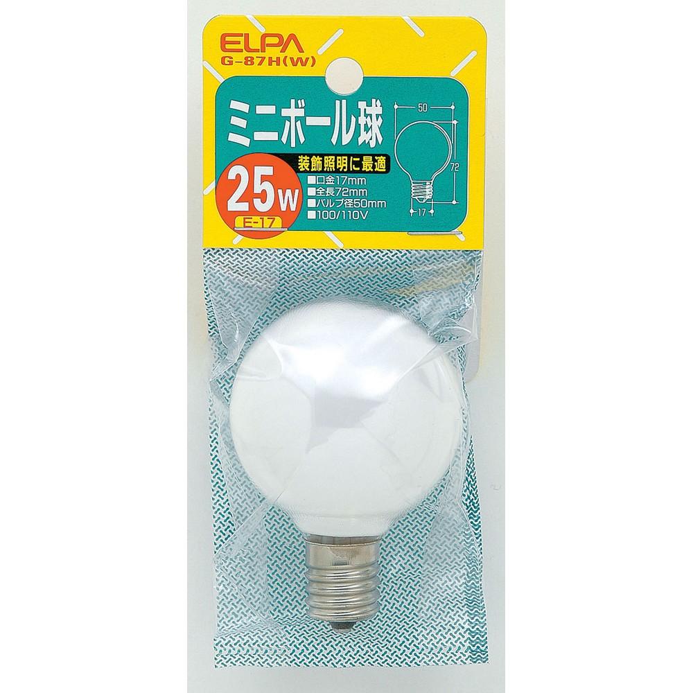 ELPA Mini Ball Bulb 25W E17 White G-87H (W)