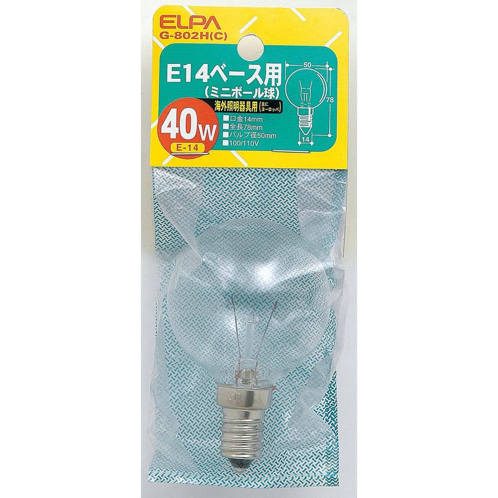 Asahi Electric ELPA E14 Mini Ball 40 G-802H(C)