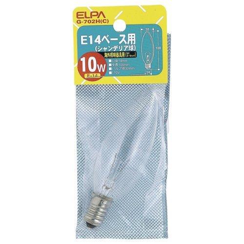 ELPA Chandelier Light Bulb E14 10W Clear G-702H(C)