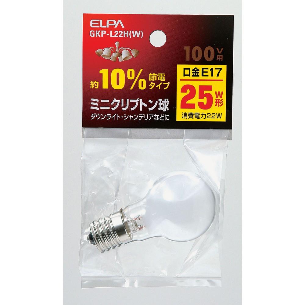 ELPA Mini Krypton Bulb Light Bulb E17 100V 22W White GKP-L22H(W)