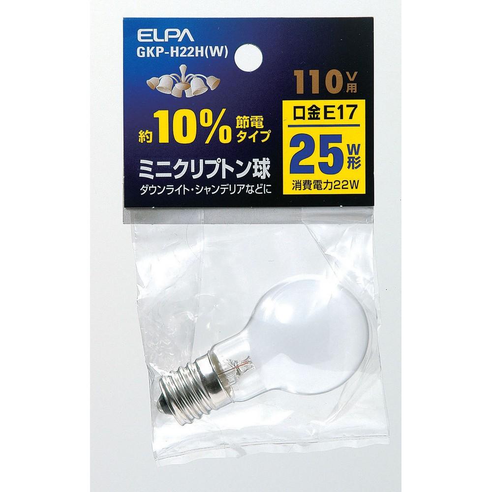 ELPA Mini Krypton Bulb Light Bulb E17 110V 22W White GKP-H22H(W)