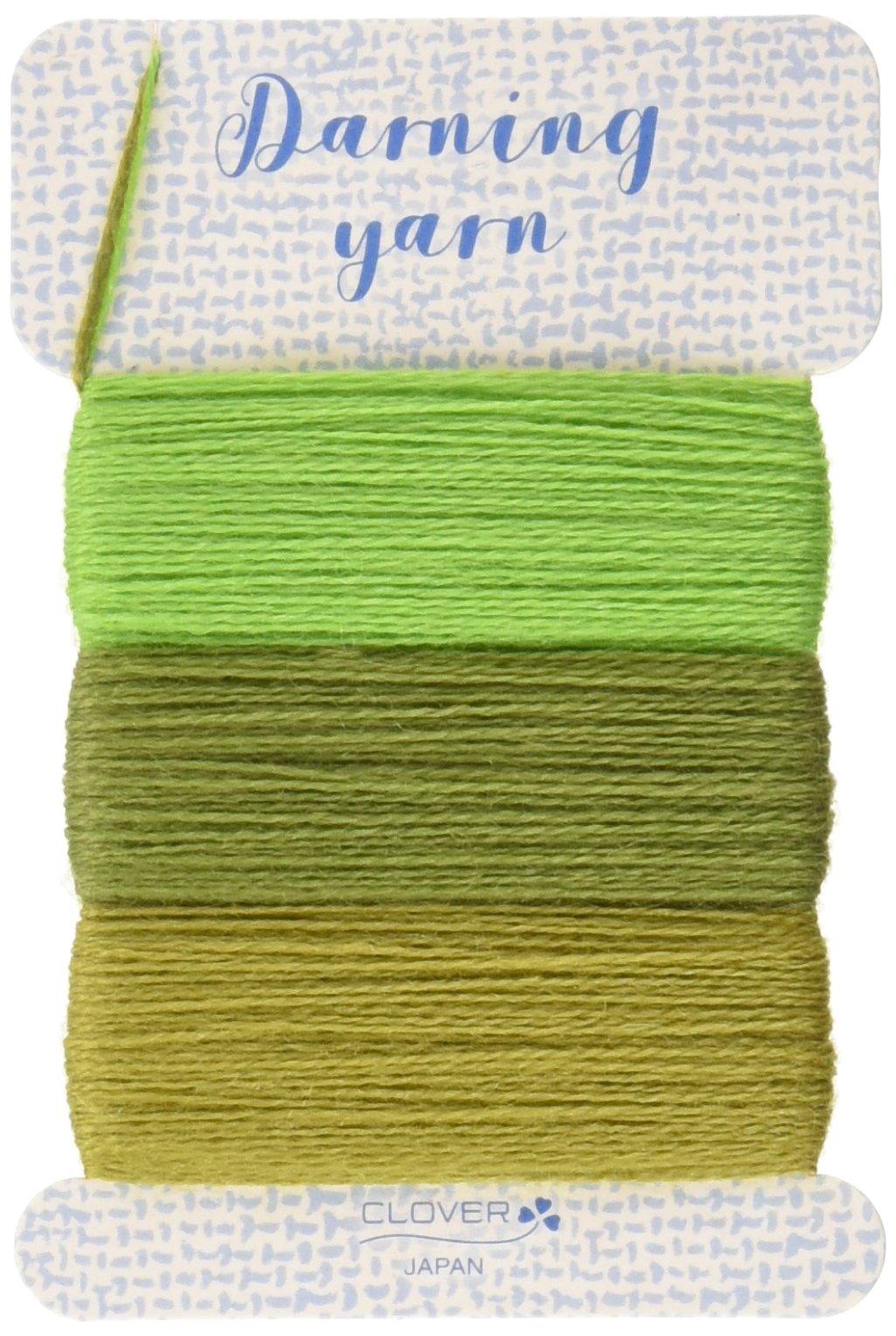Clover Darning Thread Green Series Approx. 16m Roll Each CL57-215