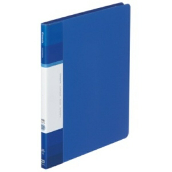 KOKUYO Clear Book (Glassele) Fixed Type with Back Pocket A5 Vertical 20 Pockets Blue LAR-GLB22B 1 Book