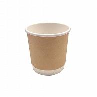 HEIKO Paper Cups Double-Wall Insulated Cups 4 oz. Diameter 62mm Unbleached 25-Pack
