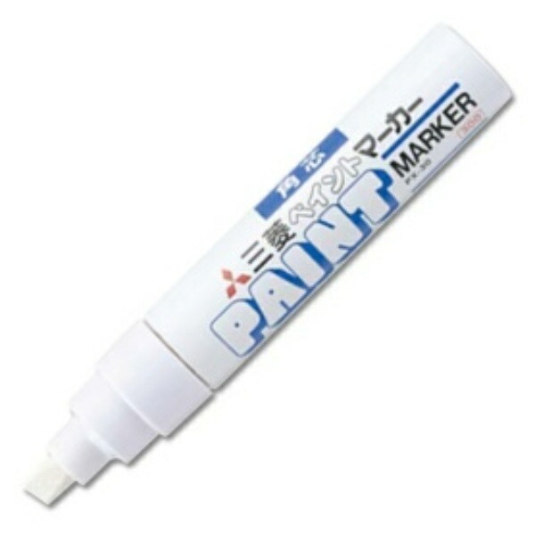 Mitsubishi Pencil Oil-Based Paint Marker, Bold Square Tip, White PX30.1, 1 Piece