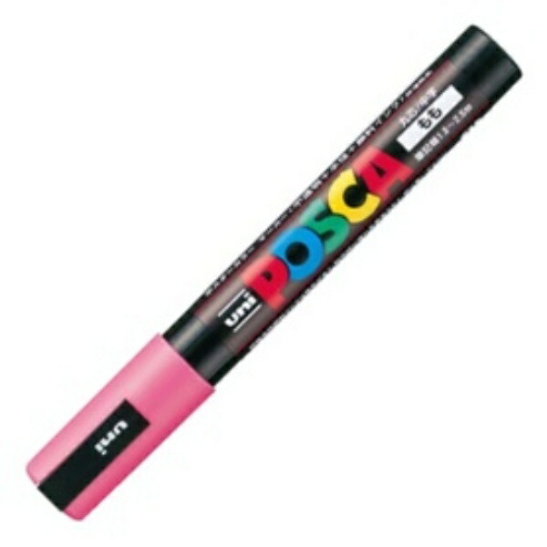 Mitsubishi Pencil Water-Based Pen POSCA Medium Point Round Tip Pink PC5M.13