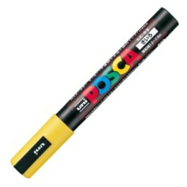 Mitsubishi Pencil Water-Based Marker POSCA Medium Round Tip Yellow PC5M.2 1 Piece